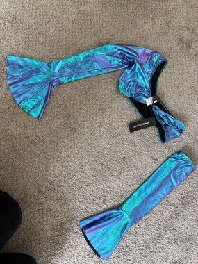 adidas Iridescent Teal Purple Bikini Top